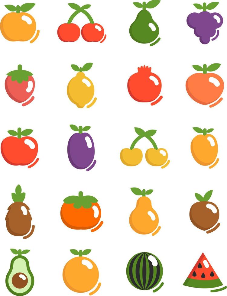 süße Frucht, Illustration, Vektor, auf weißem Hintergrund. vektor