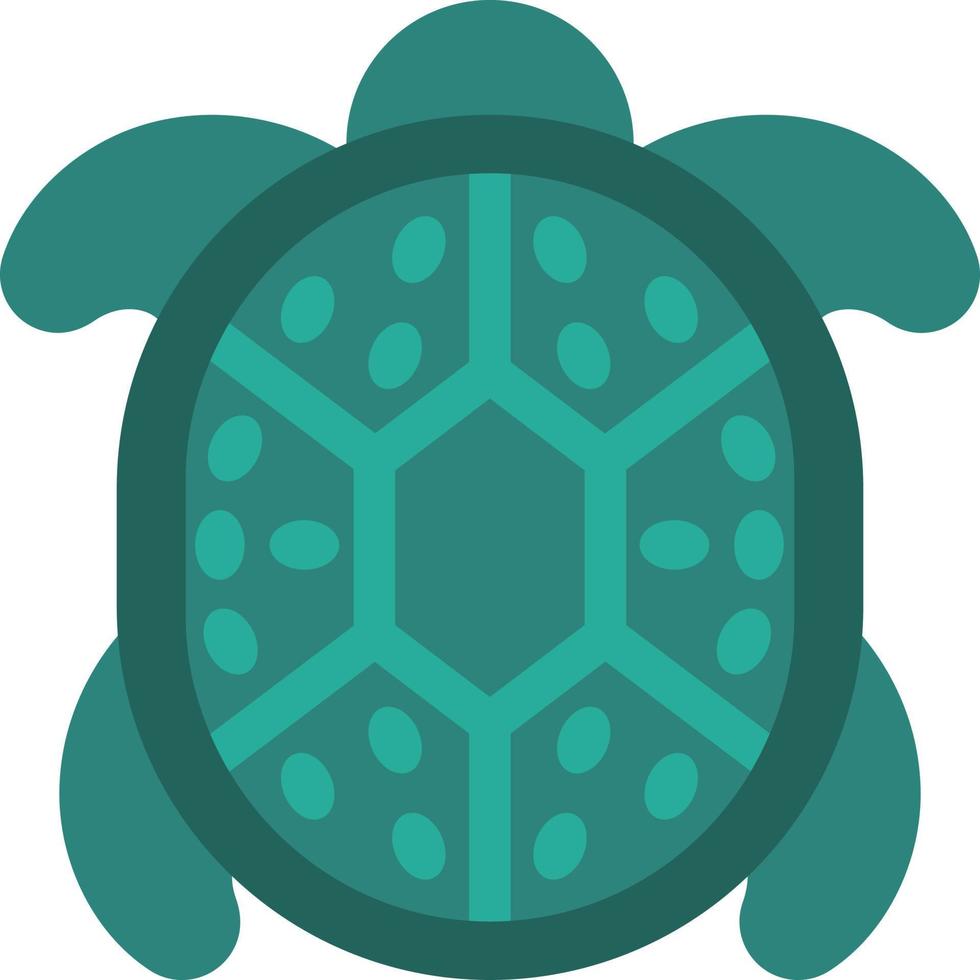 cyan sköldpadda, illustration, vektor, på en vit bakgrund. vektor