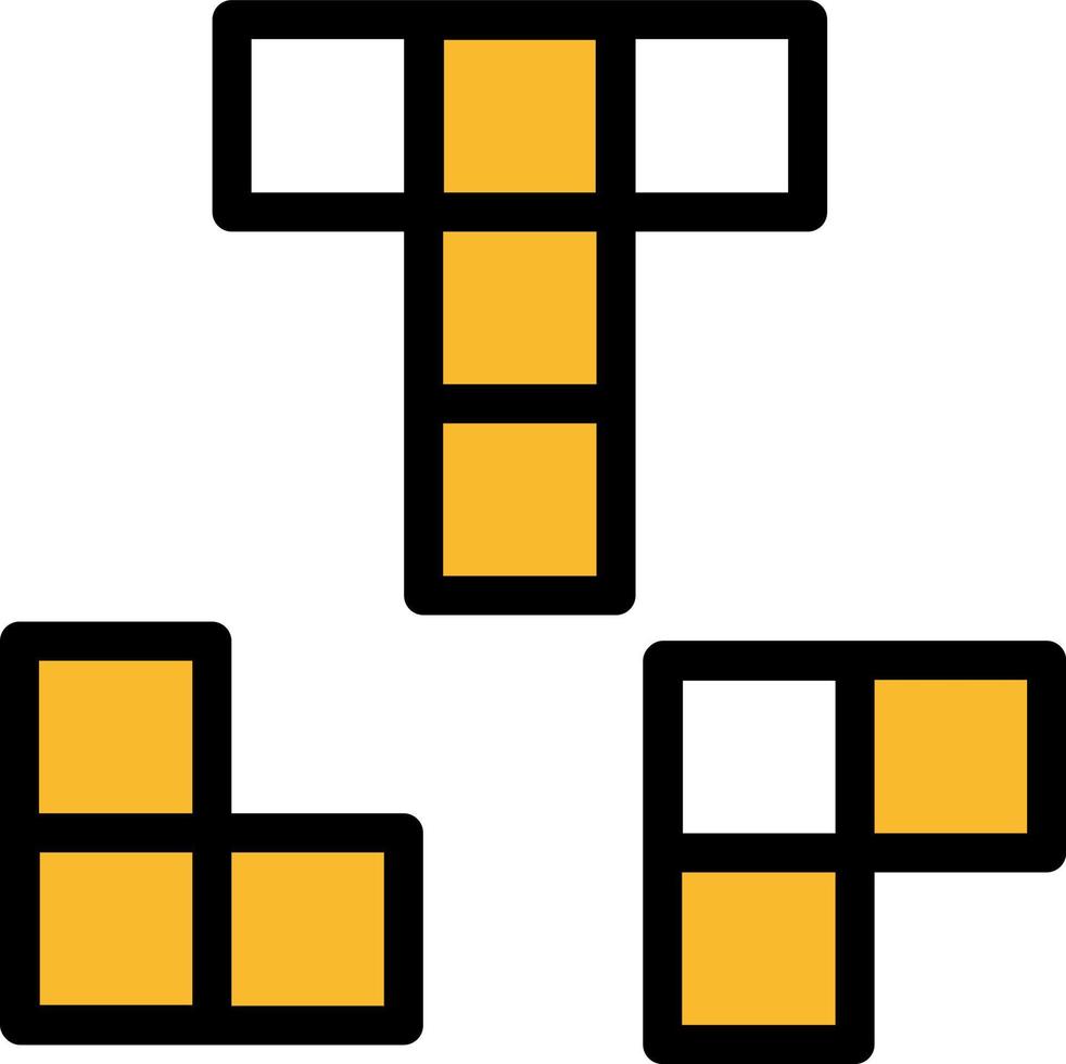 tetris spel, illustration, vektor på en vit bakgrund.