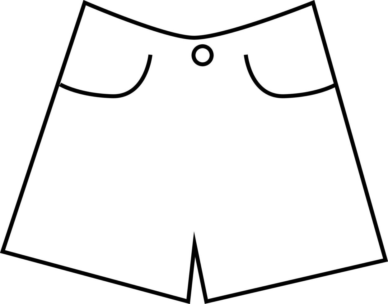 Sommershorts, Symbolillustration, Vektor auf weißem Hintergrund