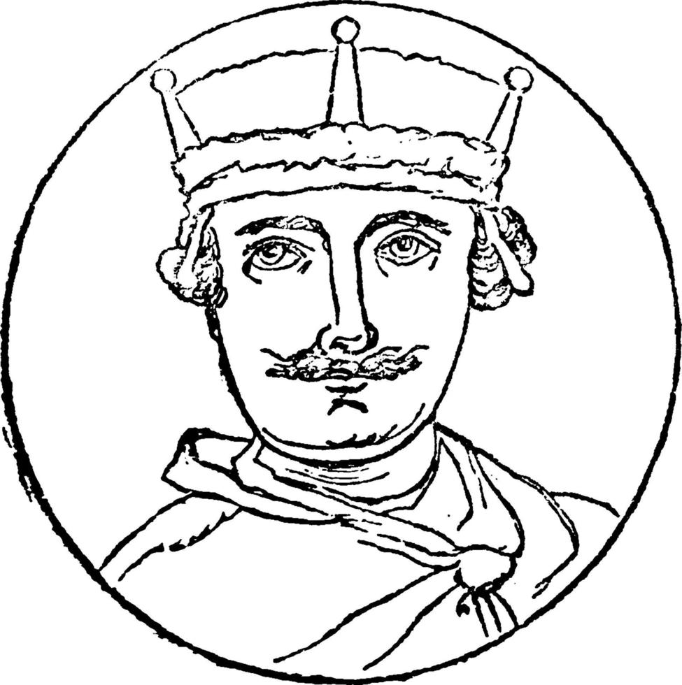 william ii, vintage illustration vektor