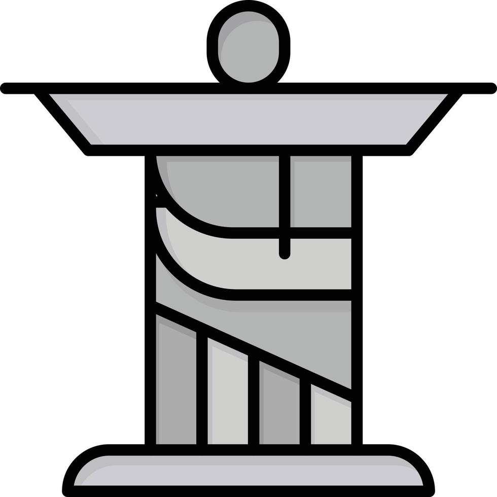 jesus christus denkmal wahrzeichen flache farbe symbol vektor symbol banner vorlage