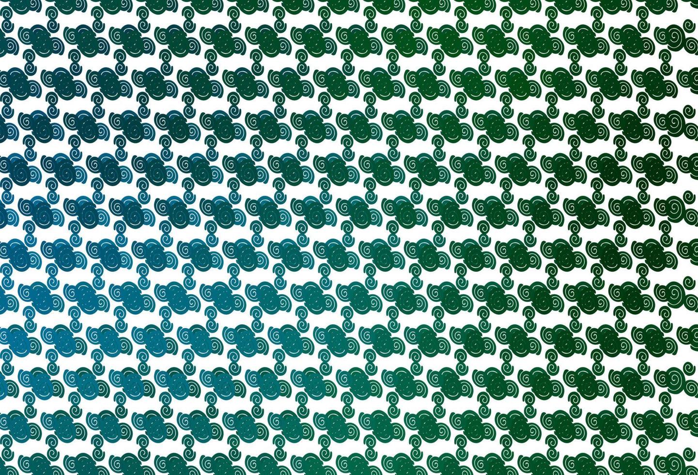 ljusblå, grön vektor mönster med bubbla former.