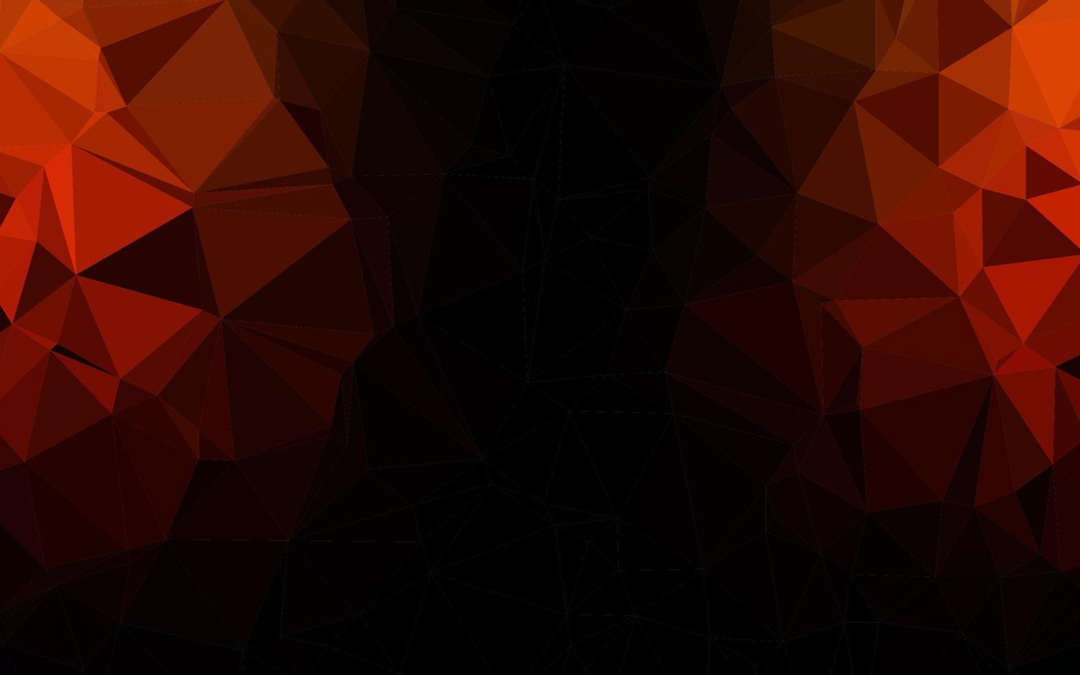 mörk röd vektor lysande triangulärt mönster.
