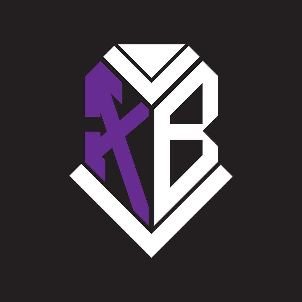 xb-Buchstaben-Logo-Design auf schwarzem Hintergrund. xb kreative Initialen schreiben Logo-Konzept. xb Briefgestaltung. vektor