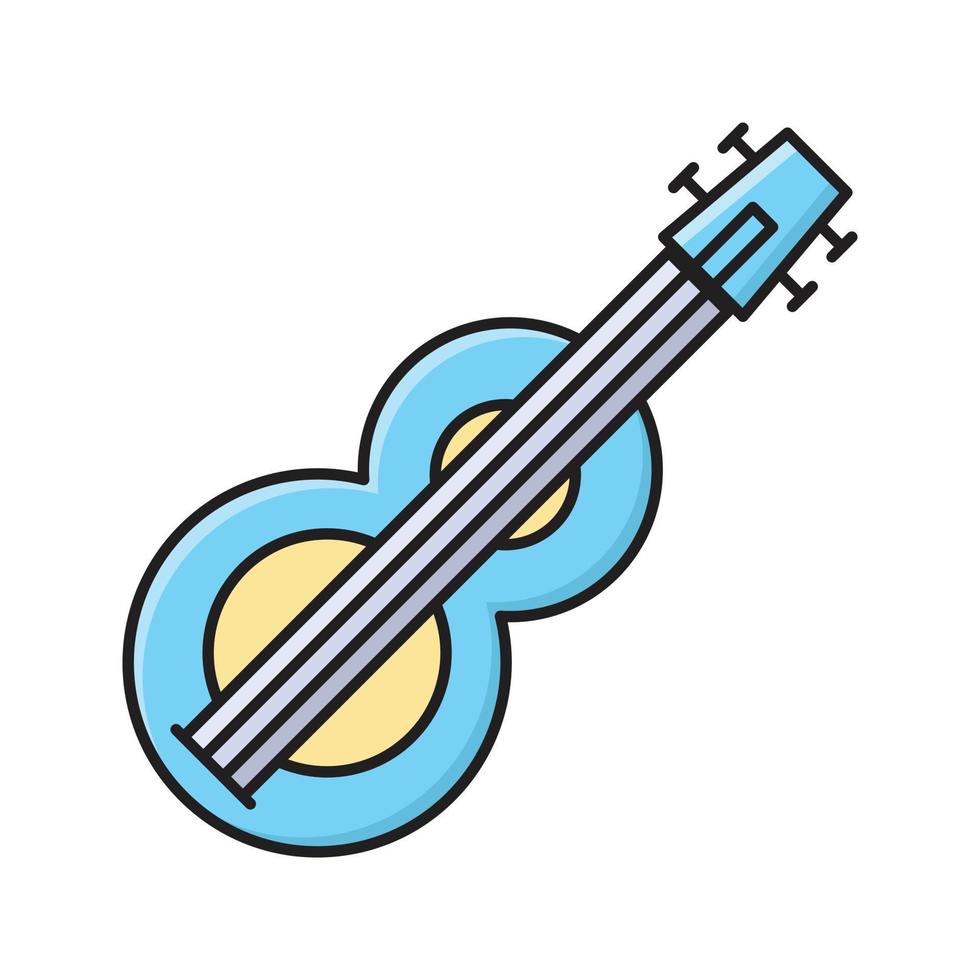 gitarrenvektorillustration auf einem hintergrund. hochwertige symbole. vektorikonen für konzept und grafikdesign. vektor