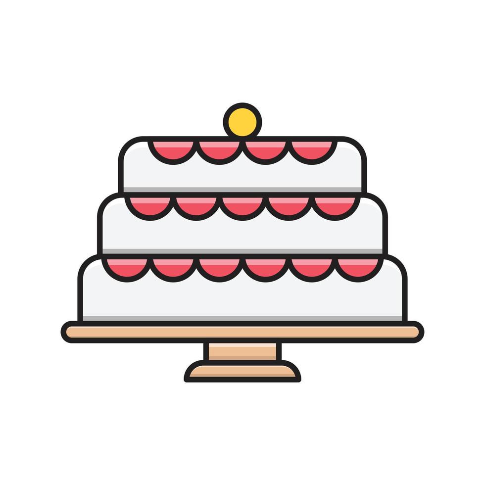 födelsedag kaka vektor illustration på en bakgrund.premium kvalitet symbols.vector ikoner för begrepp och grafisk design.