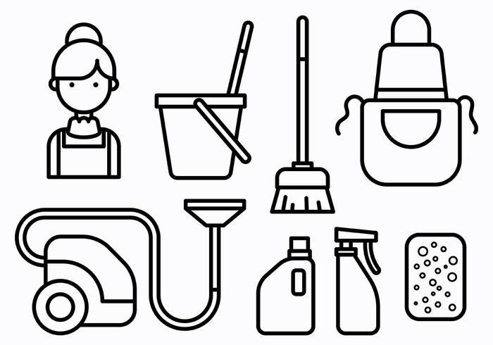 Gratis Fransk Maid Icons Vector