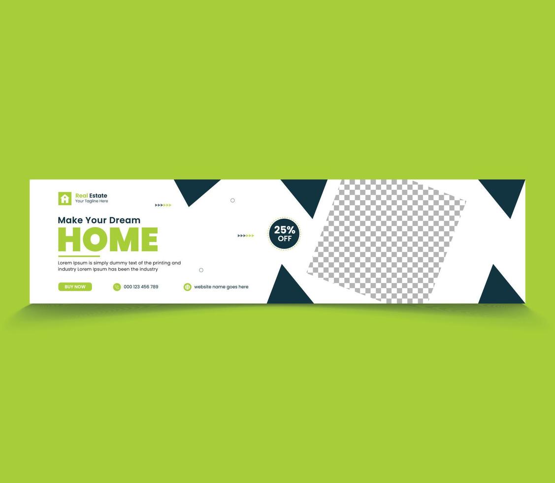 Immobilien-Hausverkauf Linkedin-Banner und Cover-Foto-Design für soziale Medien vektor