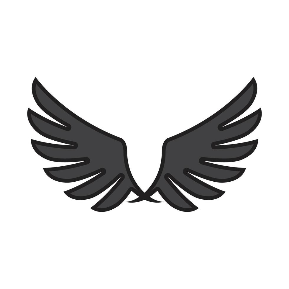 Flügel-Symbol-Logo-Design-Illustration vektor