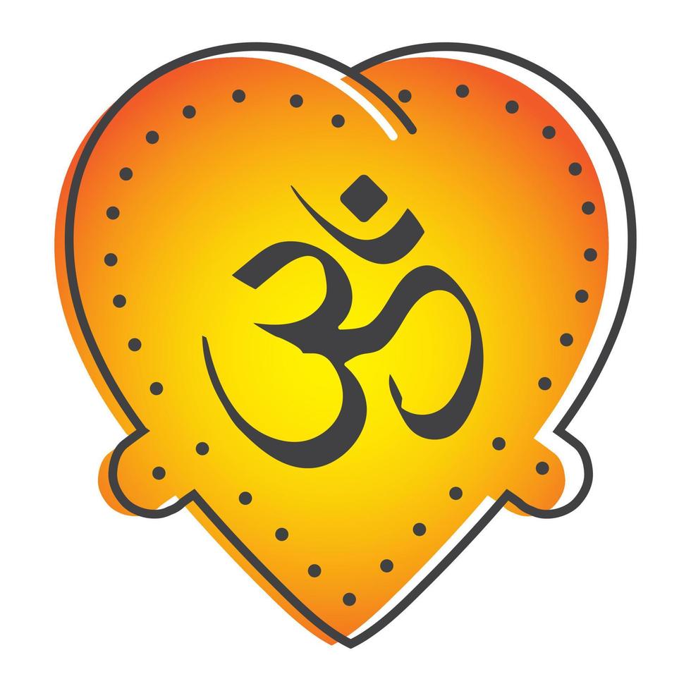 tecken eller symbol en aum eller about hinduism platt vektor för appar eller webbplatser