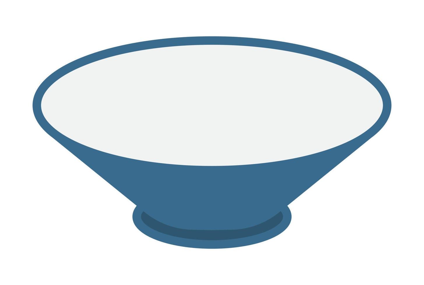 skål eller ris skål platt Färg ikon för appar och webbplatser vektor