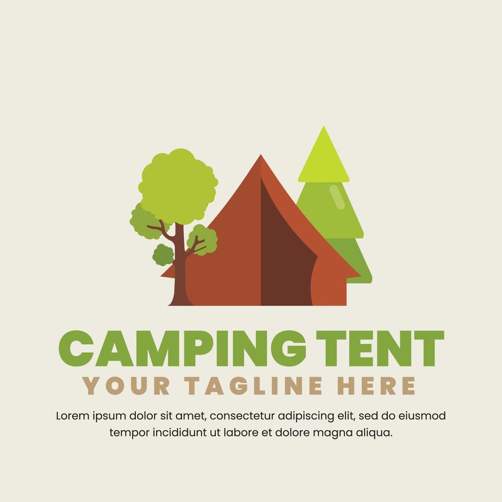 camping tält vektor bild