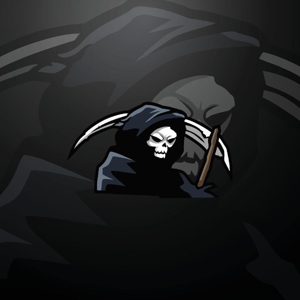 skull gamer maskot logotyp vektor