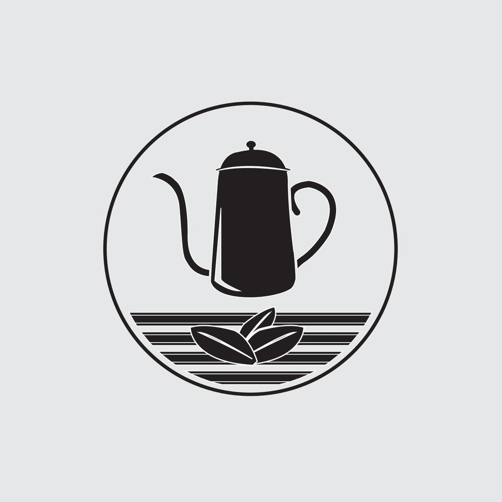 Café-Logo-Emblem-Vektor modern vektor