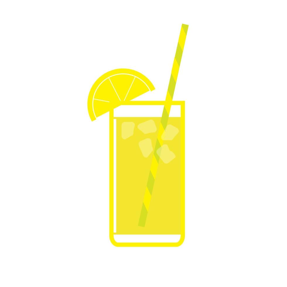 en glas av färsk citron- juice design, vektor illustratör eps 10