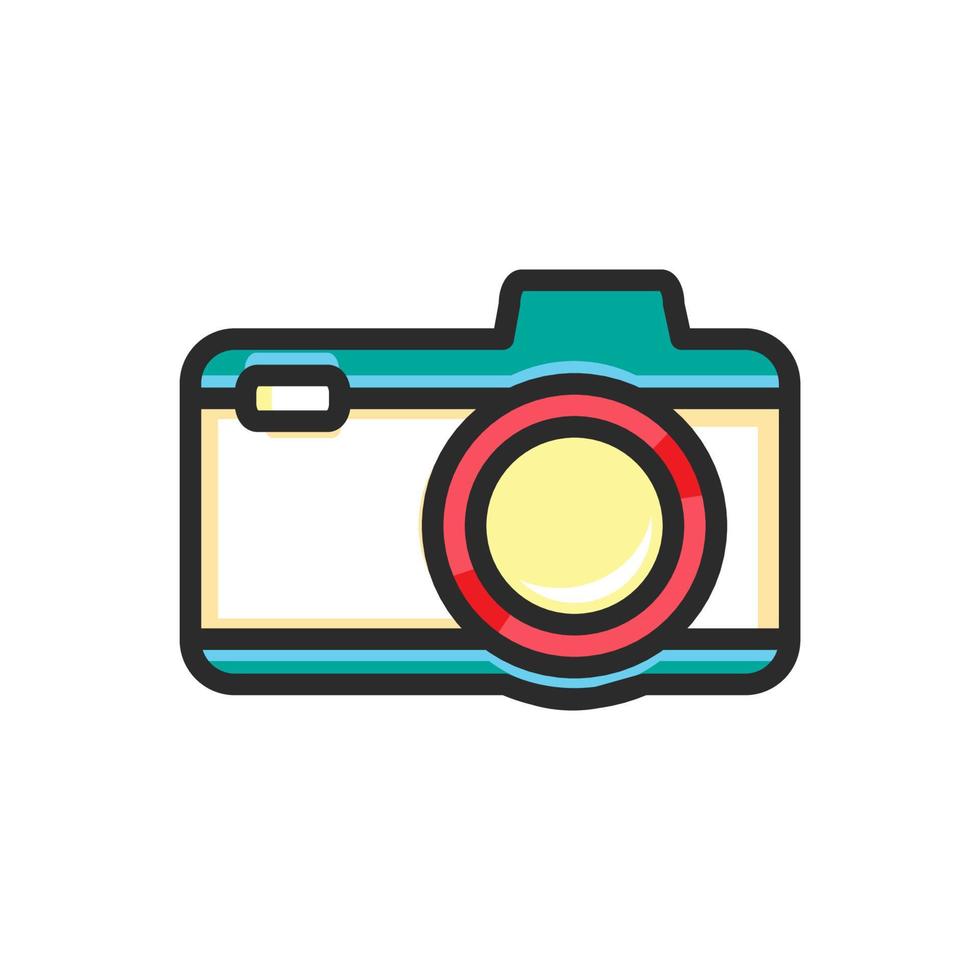 Farbvorlage für Kamerasymbole, geeignet für Kamera-Apps, Aufnehmen von Bildern und Kameraprodukten vektor