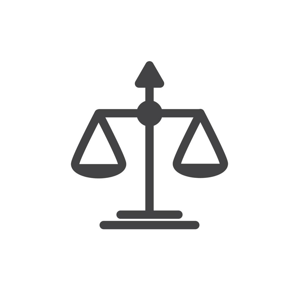 Vektorillustrations-flaches Ikonendesign Symbol der Gerechtigkeit, Gleichgewicht der Gerechtigkeit vektor
