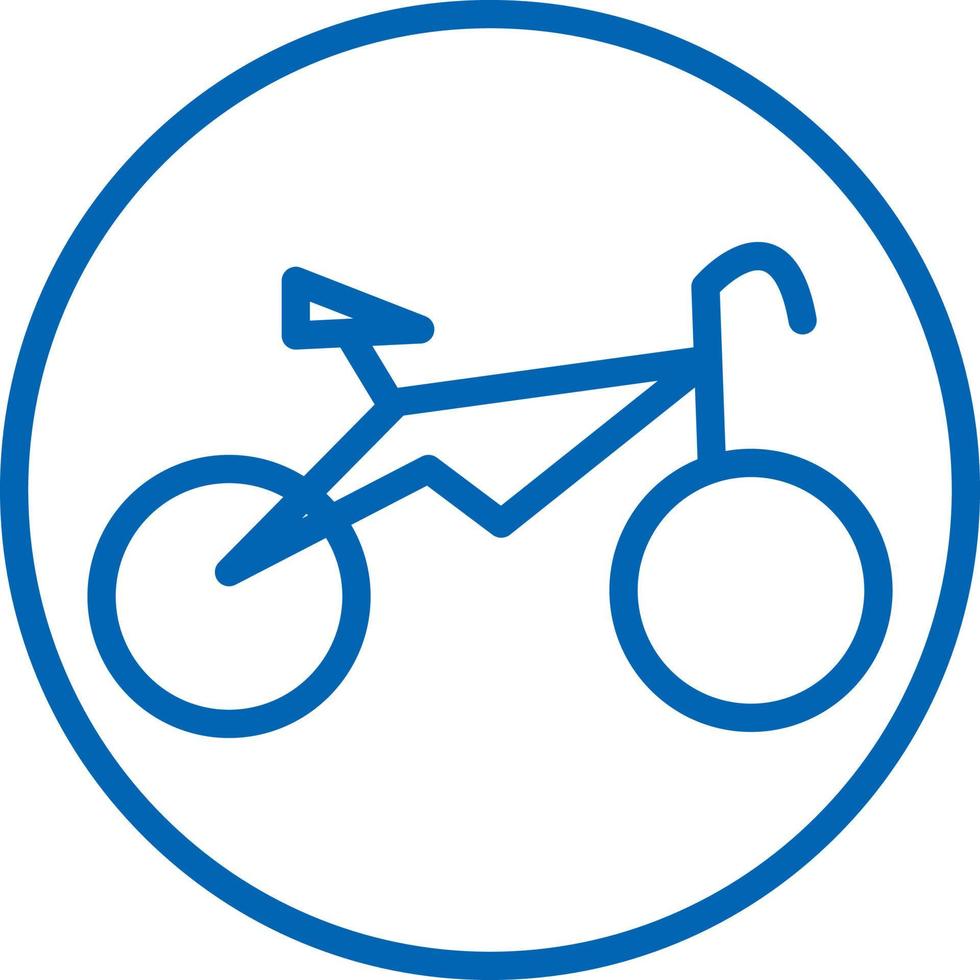 öffentliches Schild Fahrrad, Illustration, Vektor auf weißem Hintergrund.