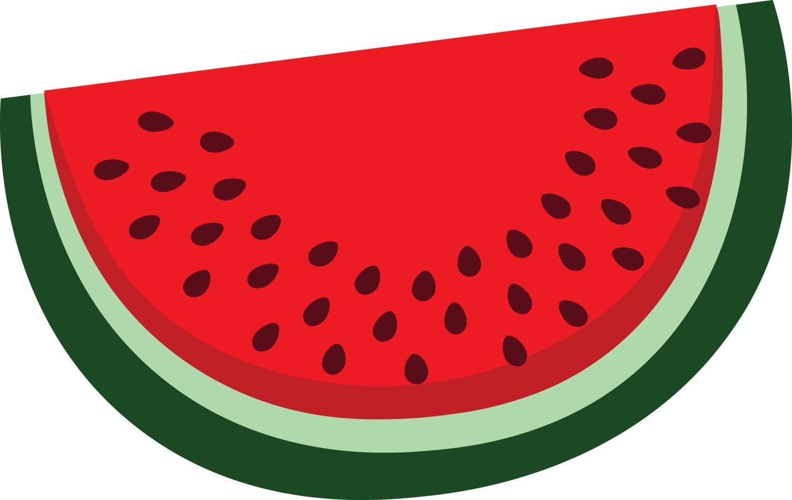 vattenmelon bit, illustration, vektor på vit bakgrund.