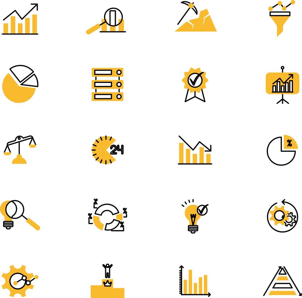 data analys, illustration, vektor på en vit bakgrund.