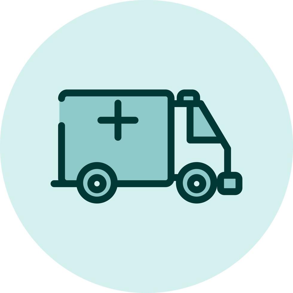 medicinsk ambulans bil, illustration, vektor på en vit bakgrund.