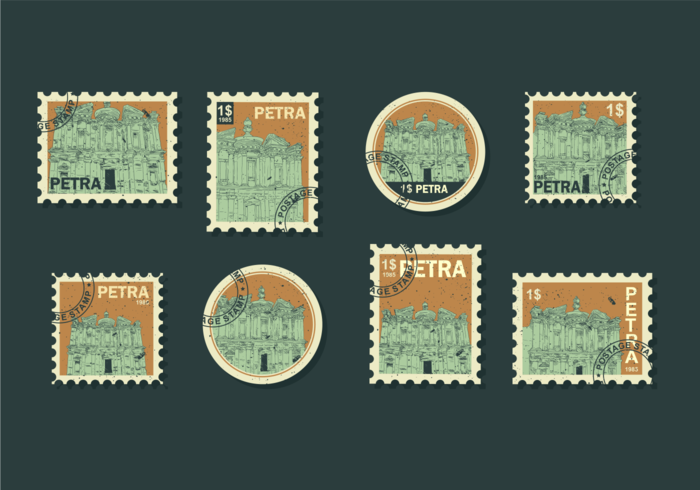 Petra Briefmarken Vektor