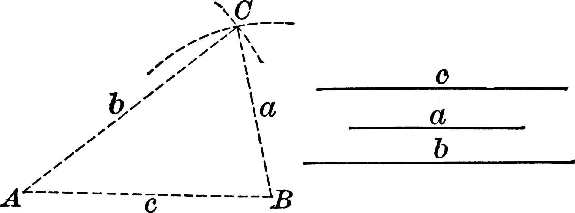 drei parallele Linien, Vintage Illustration. vektor