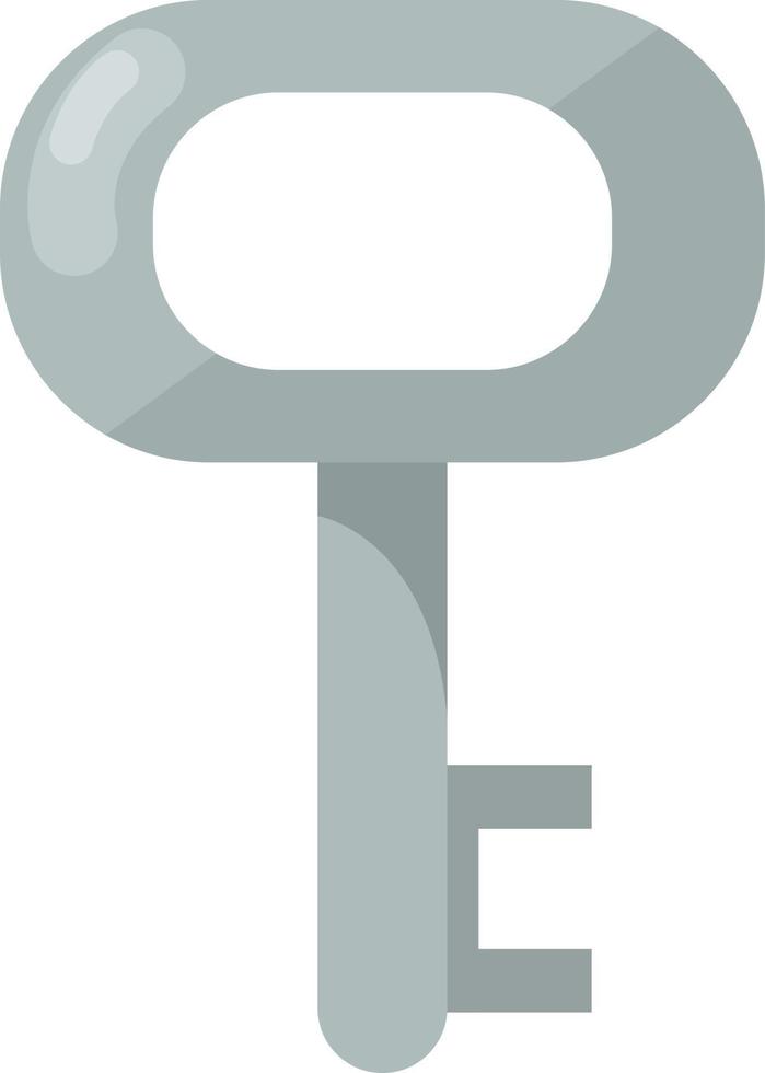 grå nyckel, illustration, vektor på vit bakgrund