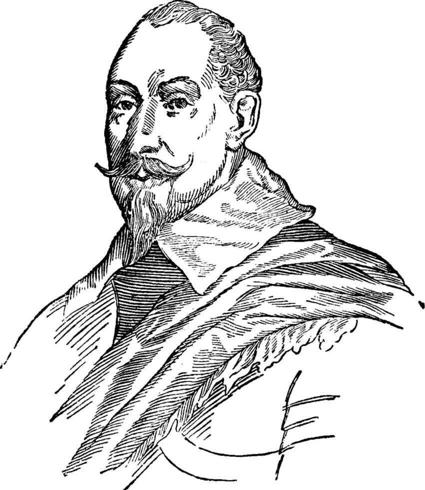 Gustavus Aldophus, Vintage-Illustration. vektor