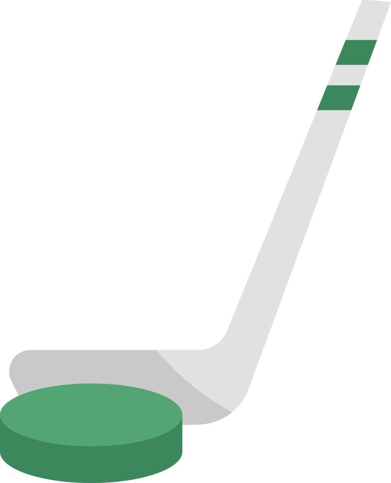 hockey pinne och puck, illustration, på en vit bakgrund. vektor