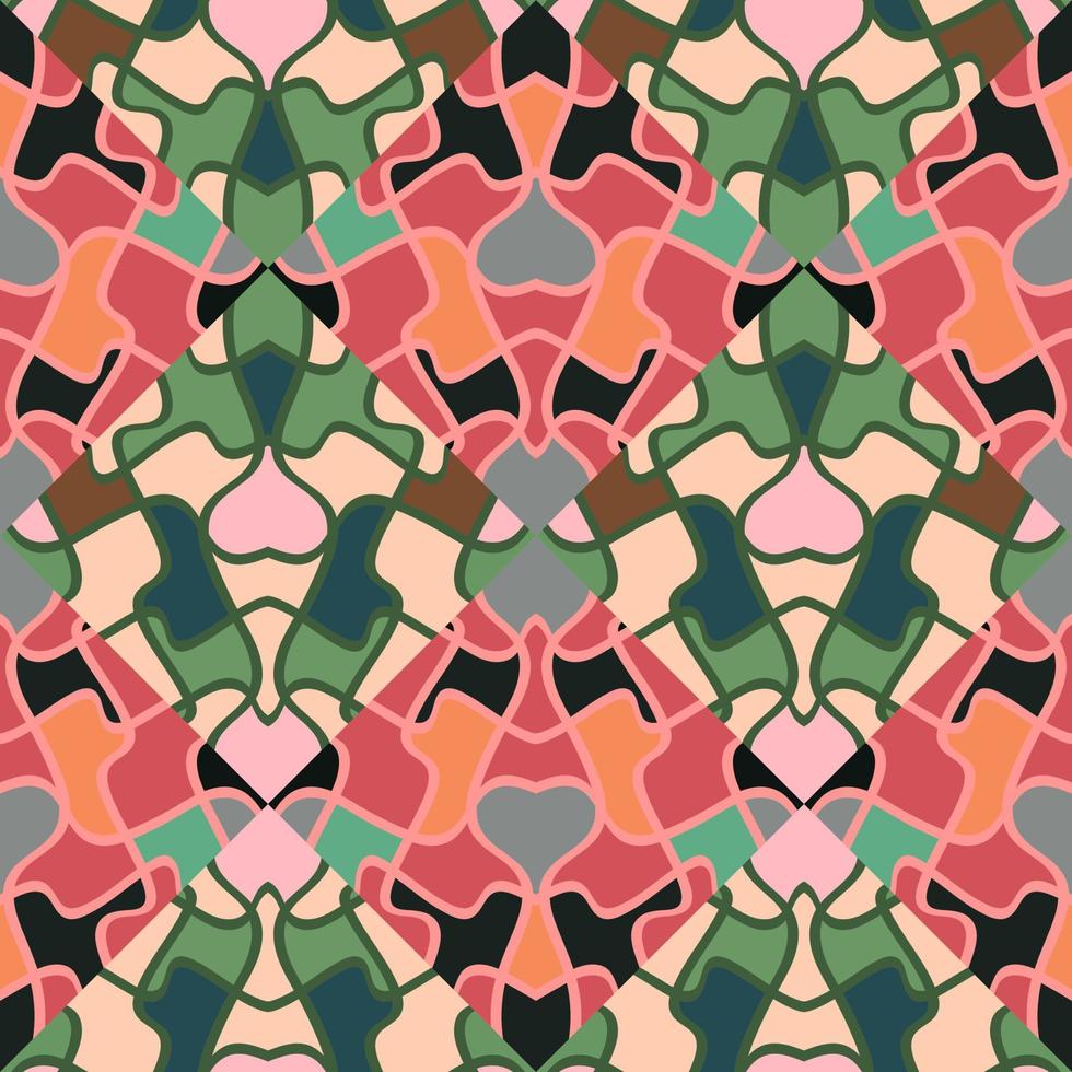 Kaleidoskop Musterdesign im Doodle-Stil. handgezeichnete optische täuschungen mosaikverzierung. vektor