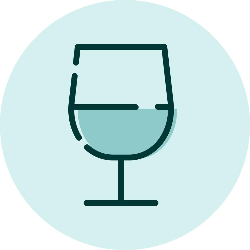 glas av vin, illustration, vektor på en vit bakgrund.