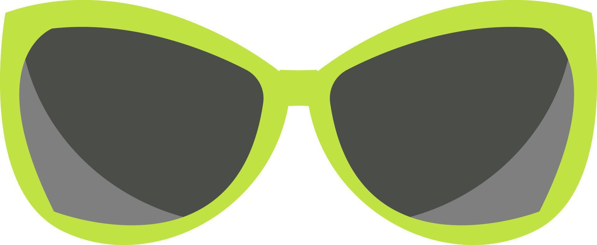 grüne Sonnenbrille, Illustration, Vektor auf weißem Hintergrund.