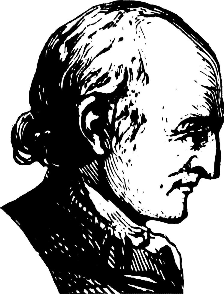 george wythe, årgång illustration vektor