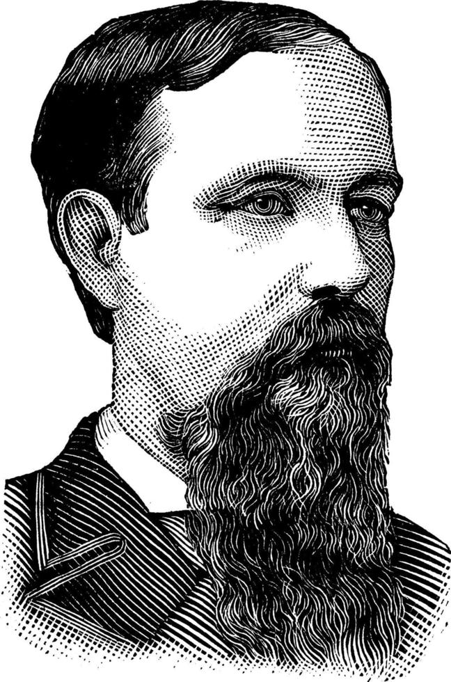 harrison h. gåtabergare, årgång illustration vektor