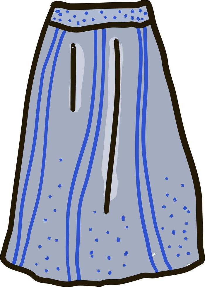 blauer Rock, Illustration, Vektor auf weißem Hintergrund.