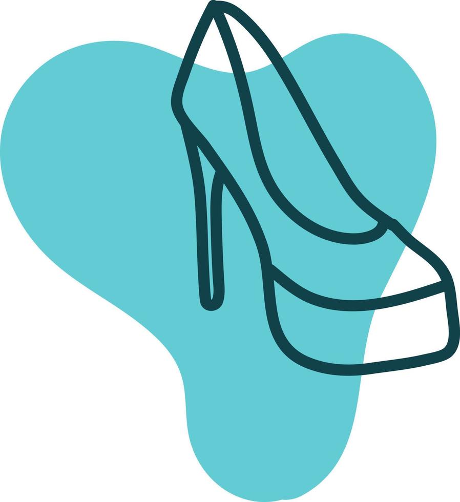 Sling Back Heels, Illustration, auf weißem Hintergrund. vektor