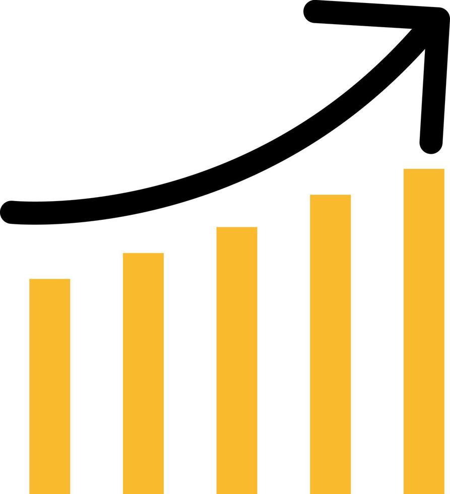 SEO zunehmendes Diagramm, Illustration, Vektor auf weißem Hintergrund.