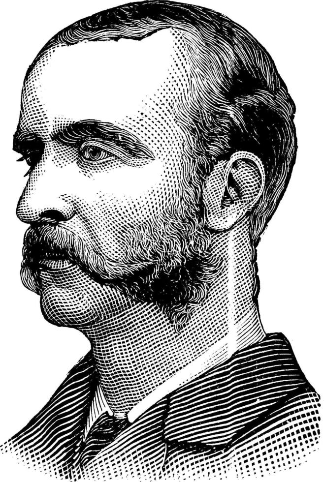 charles stewart parnell, årgång illustration vektor