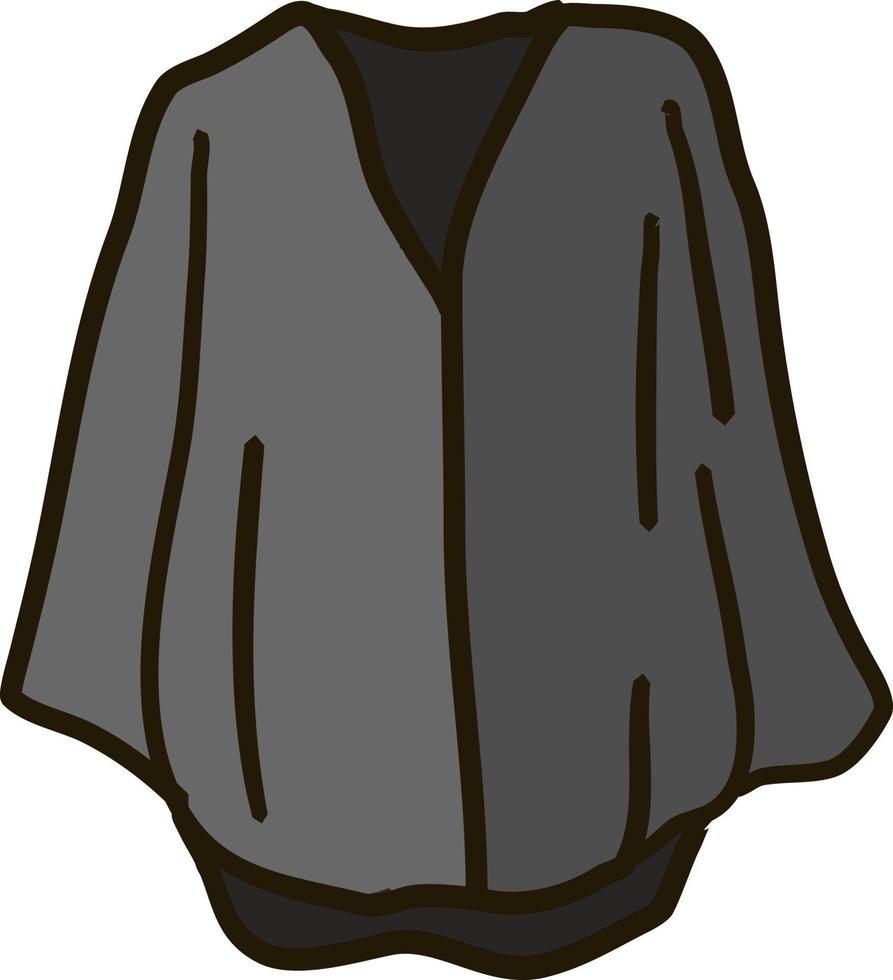 grauer Pullover, Illustration, Vektor auf weißem Hintergrund.