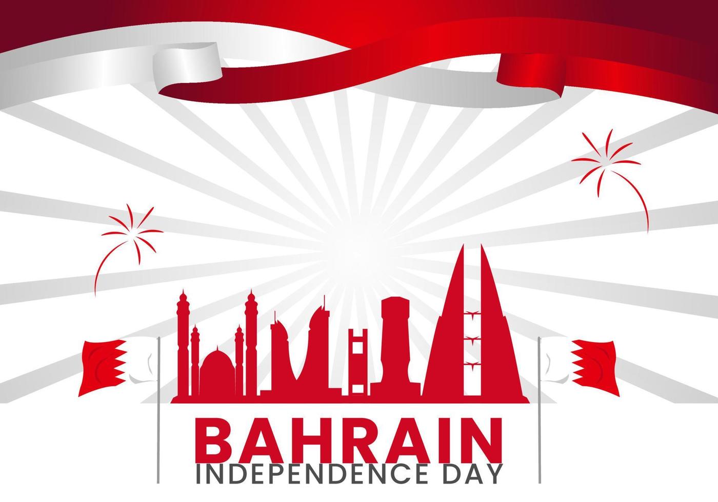 Premium-Vektor Feier zum Nationalfeiertag von Bahrain vektor