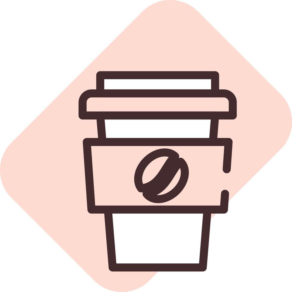 restaurang kaffe till gå, illustration, vektor på en vit bakgrund.