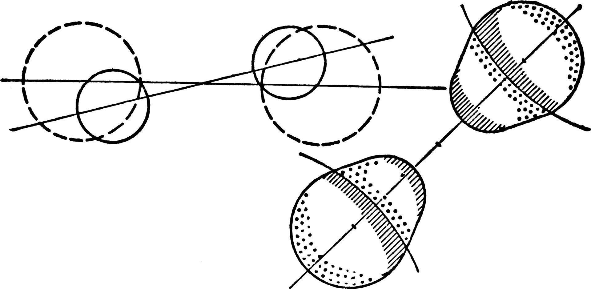 korsade dispersion, årgång illustration vektor