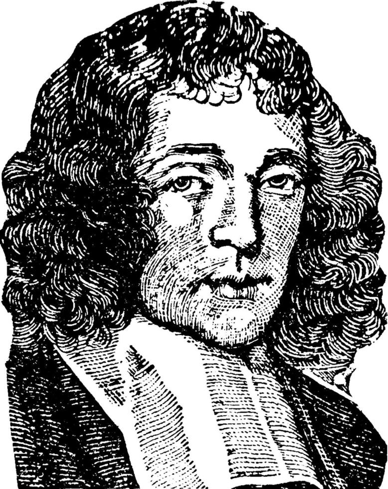 Baruch Spinoza, Vintage-Illustration vektor