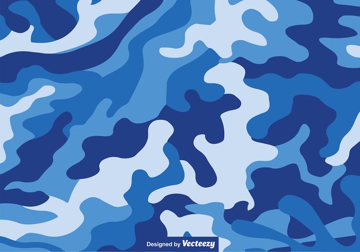 Vector Blue Camouflage Muster