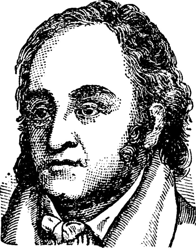 johann richter, årgång illustration vektor