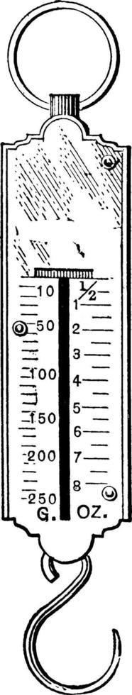 Dynamometer, Vintage-Illustration. vektor