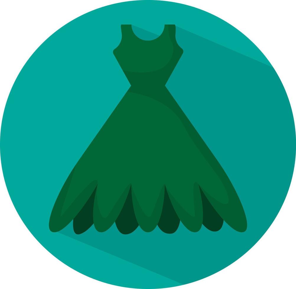 grünes Sommerkleid, Illustration, Vektor, auf weißem Hintergrund.v vektor