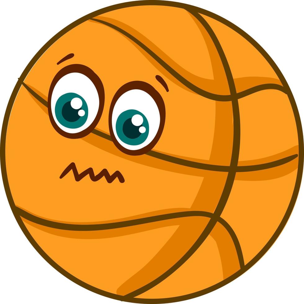 basketboll boll, illustration, vektor på vit bakgrund
